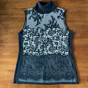 Tahari Carrie Knit Turtleneck Sweater Size Small